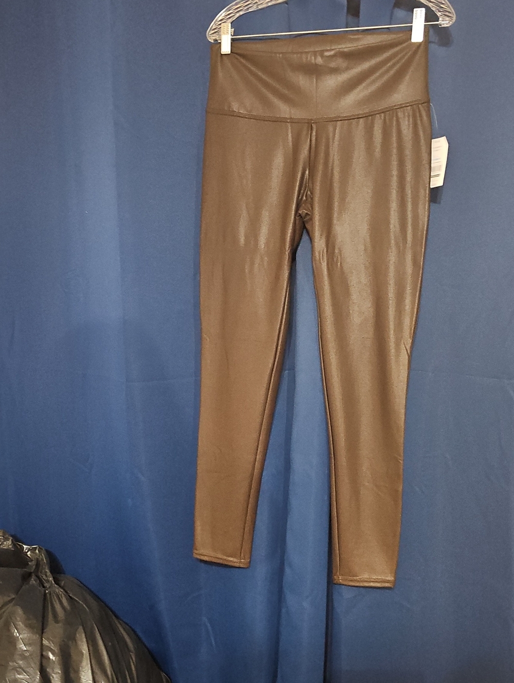 Time and Tru Faux Leather Leggings in Brown